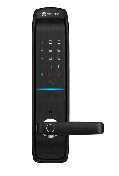 Solity Push & Pull Digital Mortise Lock With Fingerprint Password RFID Card Emergency Key