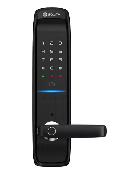 Solity Push & Pull Digital Mortise Lock With Fingerprint Password RFID Card Emergency Key