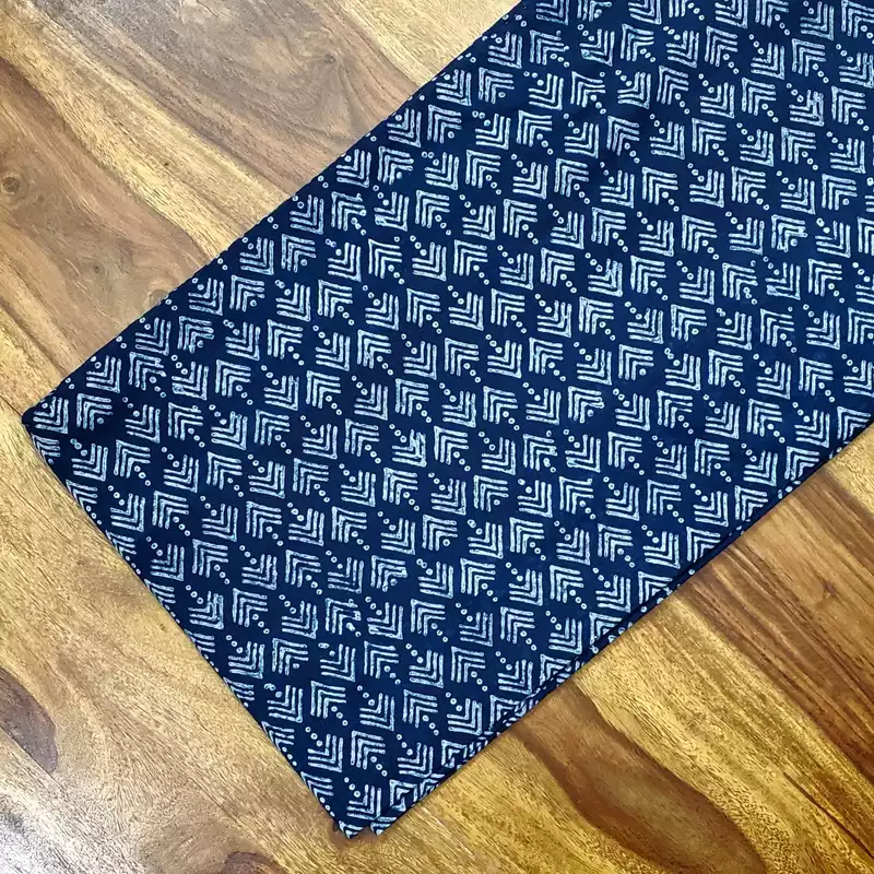 Akola Dabu Indigo Cotton Fabric #2