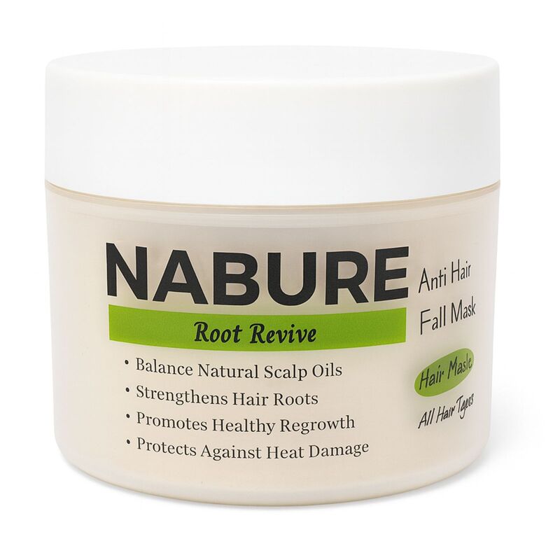 NABURE Root Revive Hair Care Ritual Combo – Hair Mask with Serum, Hair Oil & Powder Shampoo