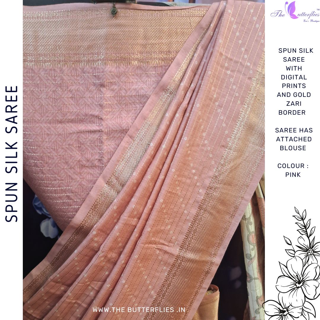 BEAUTIFUL SPUN SILK SAREE  SRCSFSC24527
