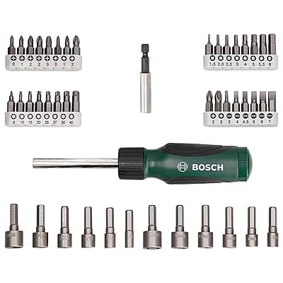 Bosch 46-Piece Screwdriver Bit set, with Screwdriver Bits and 12 Nutsetters