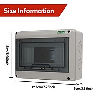 Weatherproof 8-Way MCB Box with Clear Cover (8-Pole)