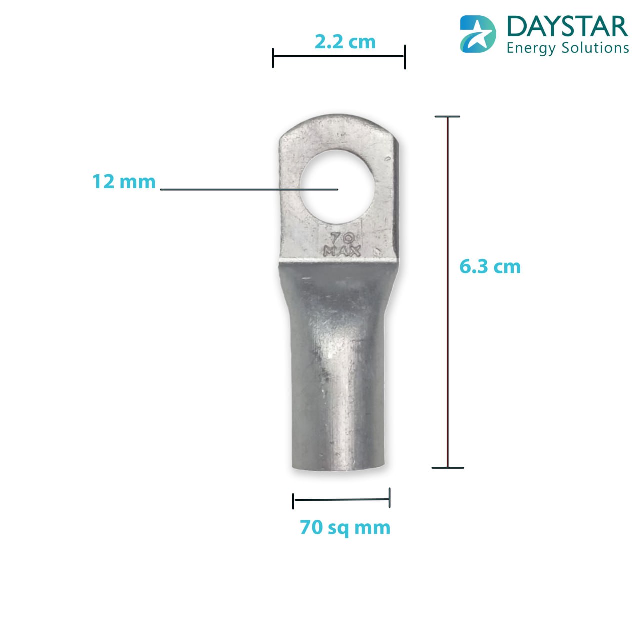 70sq mm 2/0AWG Aluminium Cable Lugs - 1 Nos