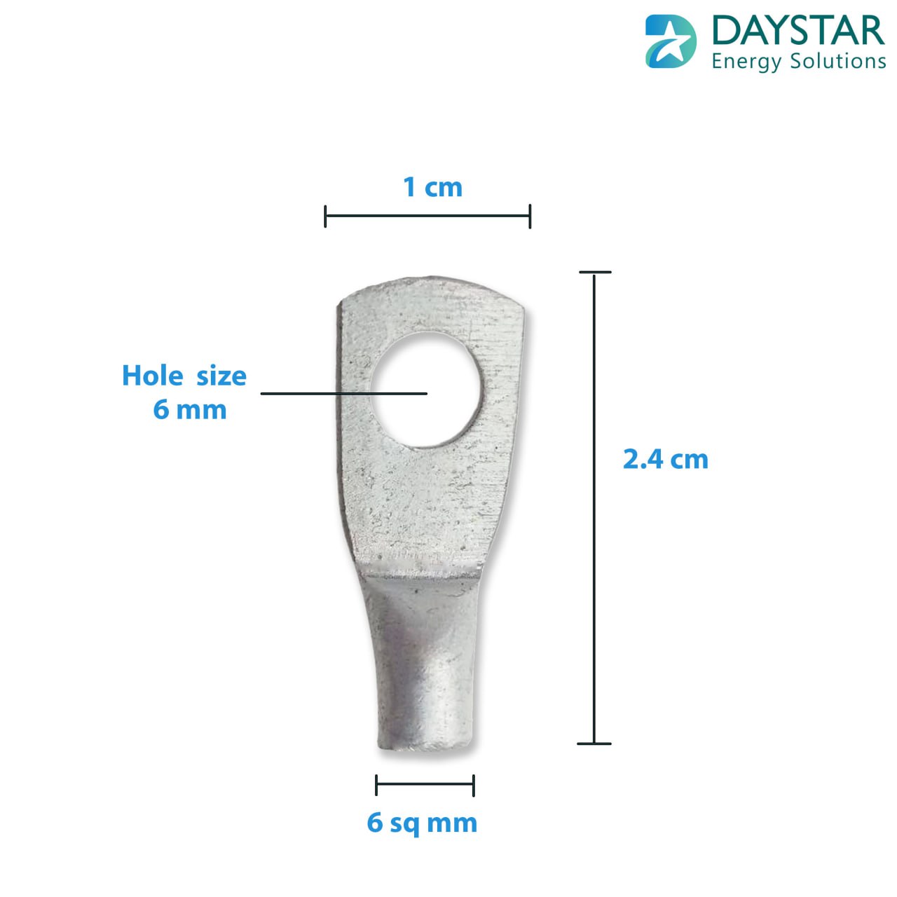 6sq.mm 10 AWG Aluminium Cable Lugs - 1 Nos