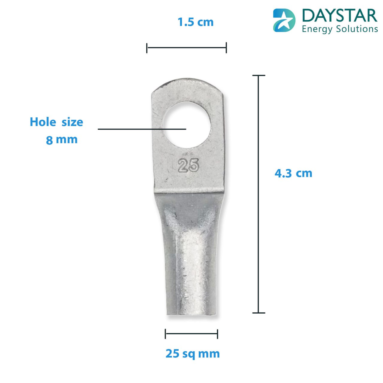 25sq.mm 4 AWG Aluminium Cable Lugs - 1 Nos