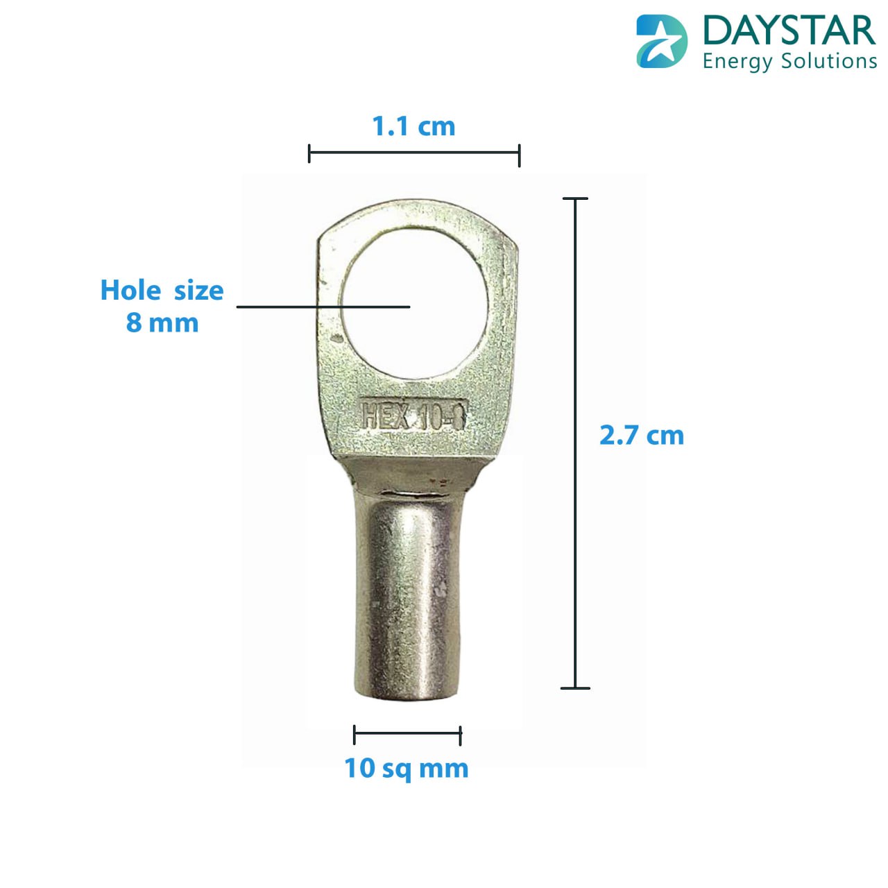 10 sq.mm Copper Cable Lugs - 1 Nos