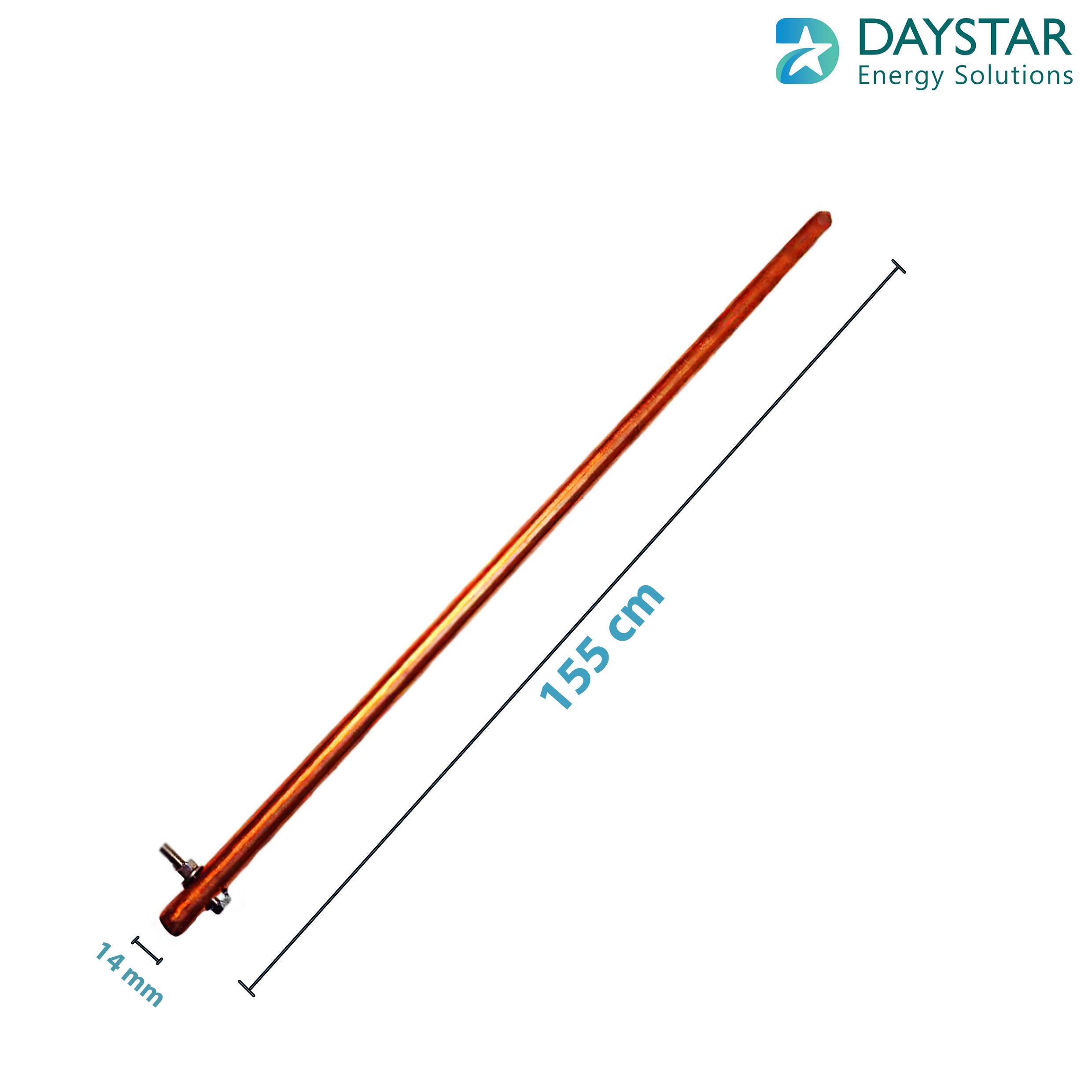 5 Feet - Copper Bonded Earth Rod 14mm - 100 Microns (14mm & 100 Microns)
