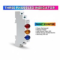 3Phase Indicator  slim model for 3 Phase Supply Din rail mountable - Type2