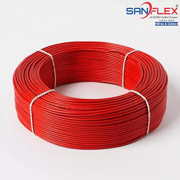 10mm² Solar DC Cable (Red) Tinned Copper | 1.5kV PV Cable [Sanflex]