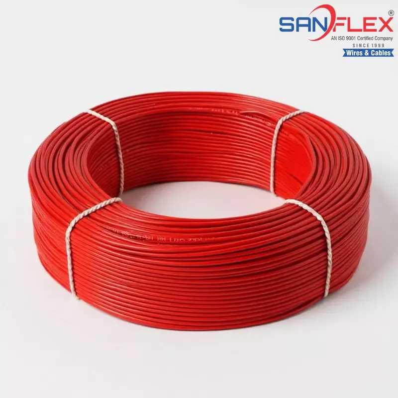 10mm² Solar DC Cable (Red) Tinned Copper | 1.5kV PV Cable [Sanflex]