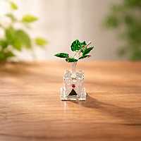 Sterling Silver Tulsi Plant with Gift Box | Silver Tulsi Kyara Showpiece for Housewarming