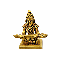 Brass Annapoorani Idol | Goddess Annapurna Statue for Home Pooja Room & Temple Décor