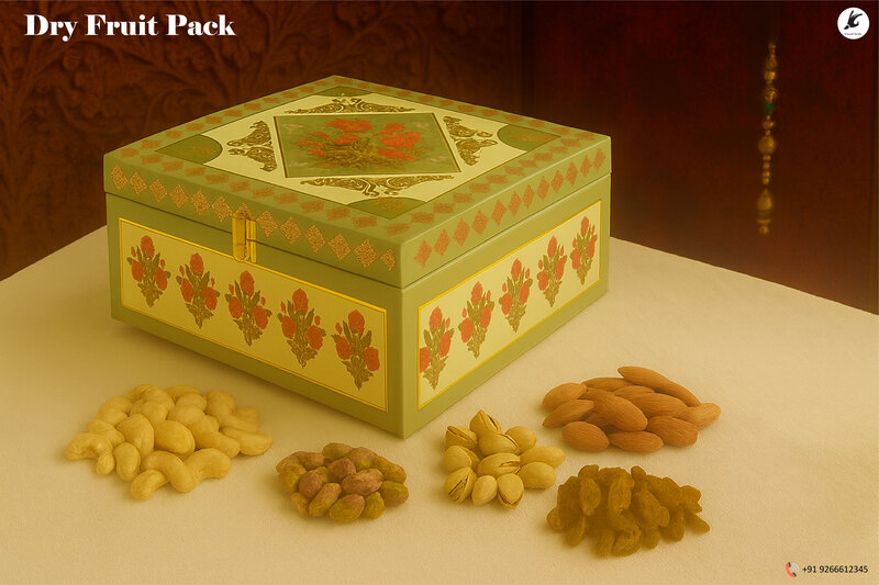 Dry Fruit 4 Jar MDF Box