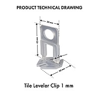CL-1 Tile Levelling Clip 1mm (100 Pcs pkt.)