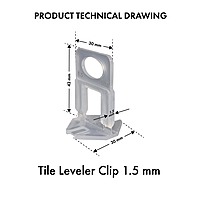 CL-1.5 Tile Levelling Clip 1.5mm (100 Pcs pkt.)