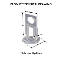 CL-3 Tile Levelling Clip 3mm (100 Pcs pkt.)