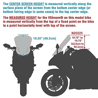 National Cycle VStream Tall Replacement Screen for Suzuki V-Strom 800DE
