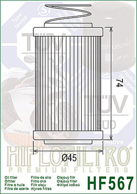 HIFLOFILTRO HF567 Oil Filter