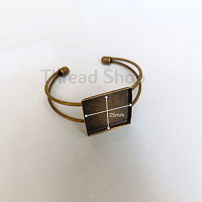 Bracelet Bezel Square Antique Bronze