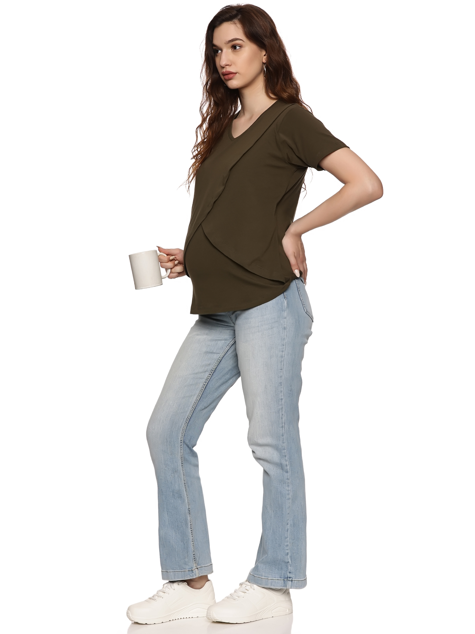 KIKWIT Maternity Feeding Tops Without Zip for Women, Feeding Coverup Pregnancy Tshirt,Feeding T-Shirt for Easy Nursing & Breastfeeding, Maternity Top Wear for Mothers (pack of 2) KIKWIT Maternity Feeding Tops Without Zip for Women, Feeding Coverup Pregnancy Tshirt,Feeding T-Shirt for Easy Nursing & Breastfeeding, Maternity Top Wear for Mothers (pack of 2)