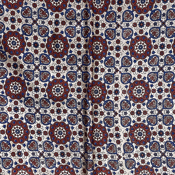 Mashru Silk Ajrakh Print #2