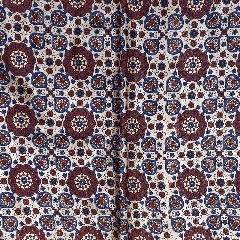 Mashru Silk Ajrakh Print #2