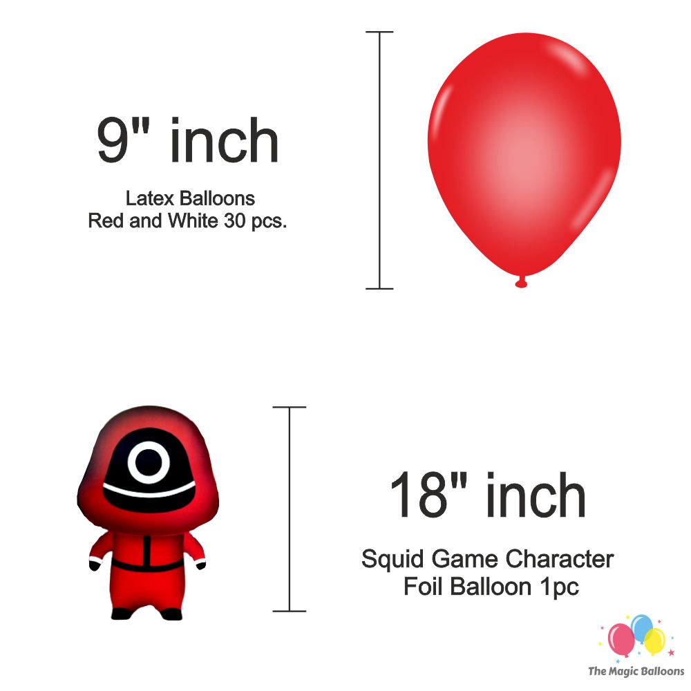 The Magic Balloons Store – Squid Birthday Party Theme Decoration combo kits – Combo Pack of 38 Pcs, foil 5 pcs Set,1 Happy Birthday banner, 2 Foil Curtains, 30 Balloons-181592