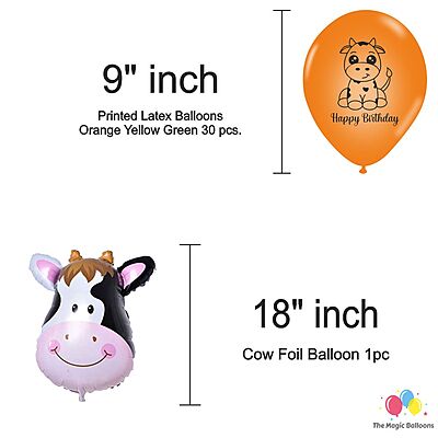 ​The Magic Balloons Store- Jungle Theme Balloons for Animal Theme Birthday Party/Decorations Supplies Jungle Theme Happy Birthday Decoration Pack of 30 pcs -181589