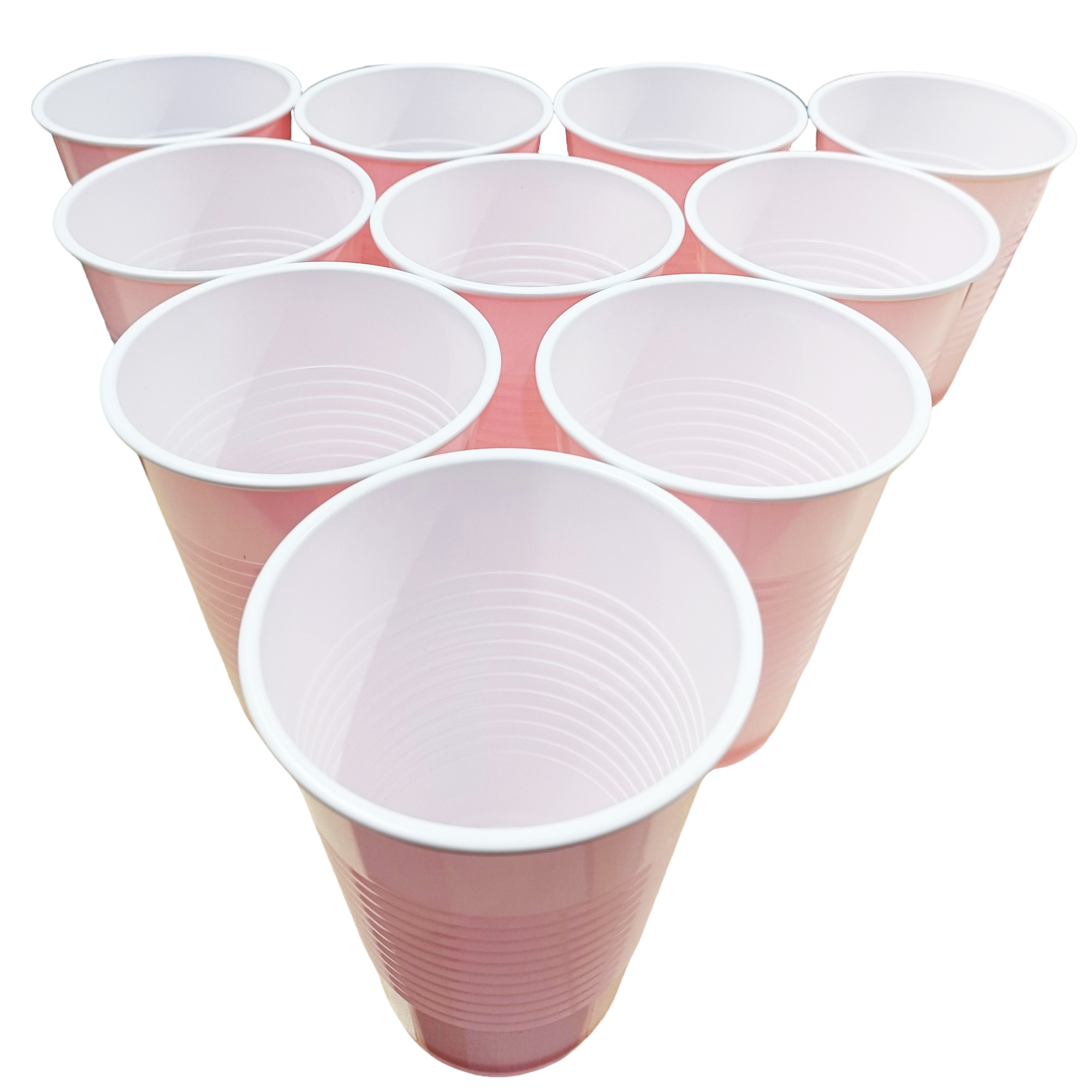 Pink Pong Glasses - Pack of 10 | 450ml | Pink Pong Glasses Cups  | Reusable Beer Pong Glasses | Eco-Friendly Party Drinking for Events & Celebrations