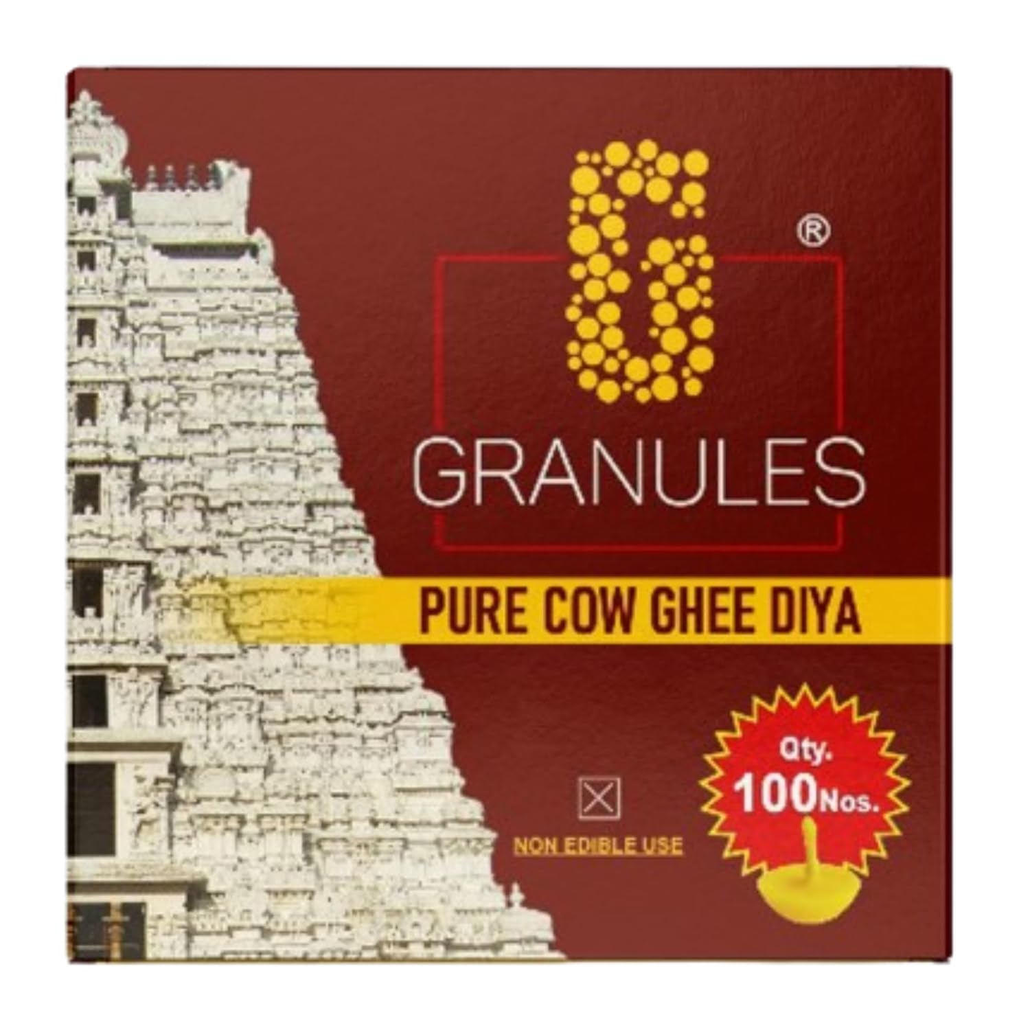 GRANULES Ghee Diya for Puja  100 Pieces  (pack of 1)