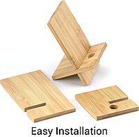 D9 Bamboo Handicraft Chair Style Mobile Stand