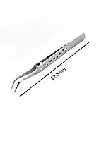 Needle Pointed Hole Tweezer, Curved, JYD, 5 Inches