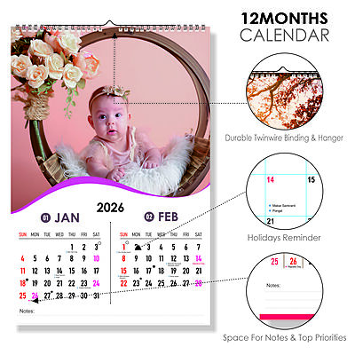 2026 Blooming Grace Wall Calendar