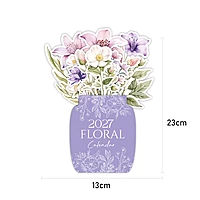 2027 Folwer Pot Table Calendar