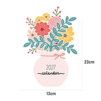 2027 Flower Pots Table Calendar