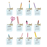 2027 Pencil Box Table Calendar