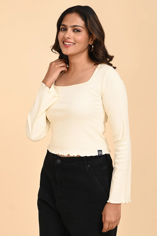 Women's Bell Sleeve Crop Top