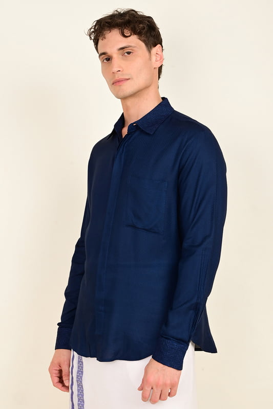 Men's Full Sleeve Embroidered Shirt
