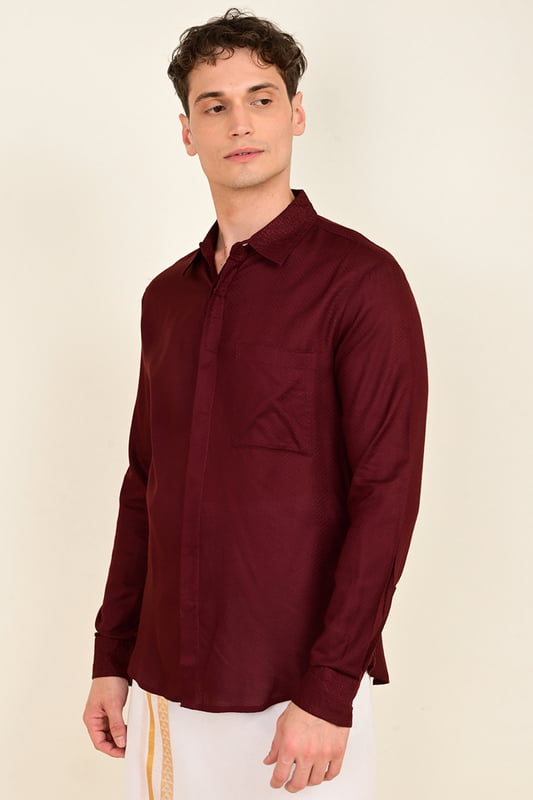 Men's Full Sleeve Embroidered Shirt