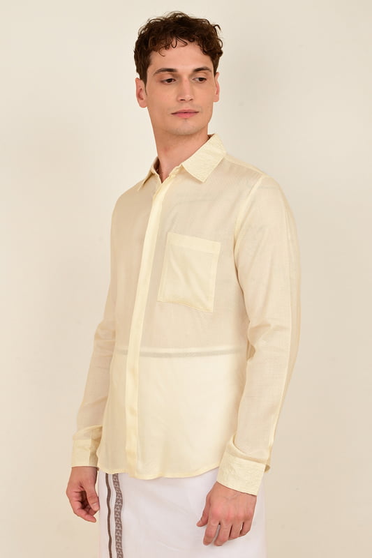 Men's Full Sleeve Embroidered Shirt