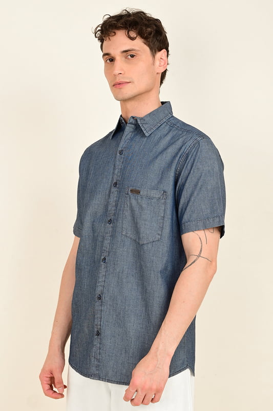Men's Half Sleeve Chambray Shirt