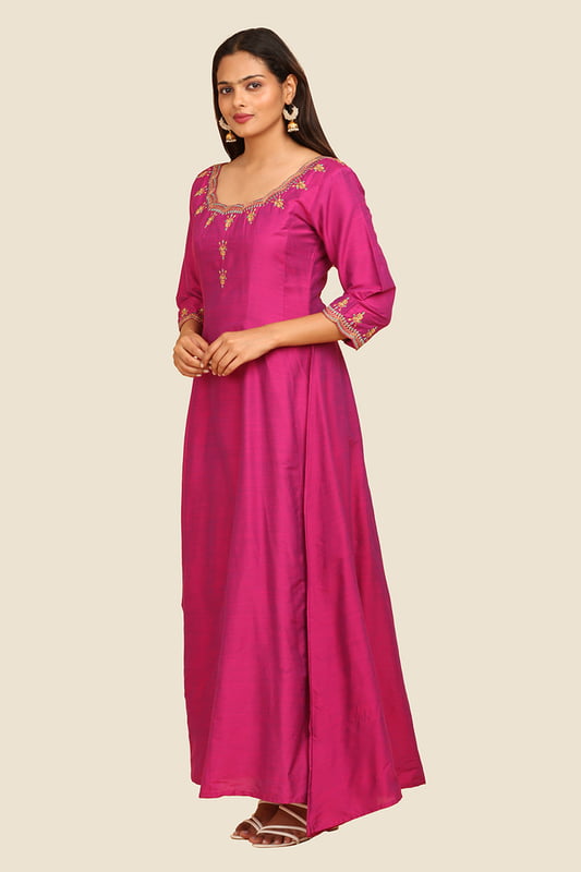 Women Embroidered Ethnic Anarkali Dress