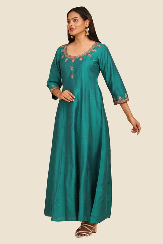 Women Embroidered Ethnic Anarkali Dress