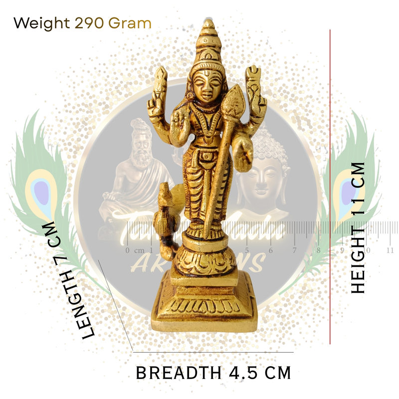 Pure Brass lord Murugan Idol | Handcrafted by Tamil Nadu Artisans  – 292 g