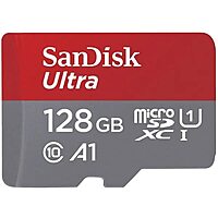 SanDisk Ultra 128GB microSDXC UHS-I, 140MB/s R, Memory Card, 10 Y Warranty, for Smartphones