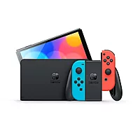 Nintendo Switch OLED Console with Neon Red/Blue Joy-Con