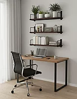 Wooden Wall Shelf for Books | Wall Mounted Bookshelf for Living Room & Bedroom | Floating Wall Bookshelf | Book Shelf Wooden Wall Mounted | Decorative Wall Shelf Rack (Brown, 20X6X6, 3)