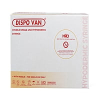 HMD Dispo Van Syringe 3ml 24G x 1 Inch Needle | Sterile Disposable Luer Slip Syringe | Box of 100