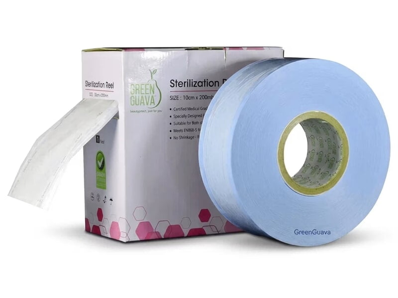 Green Guava Sterilization Reel | Medical Grade Heat Seal Autoclave Roll | Steam & ETO Compatible